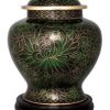 pet metal urn green