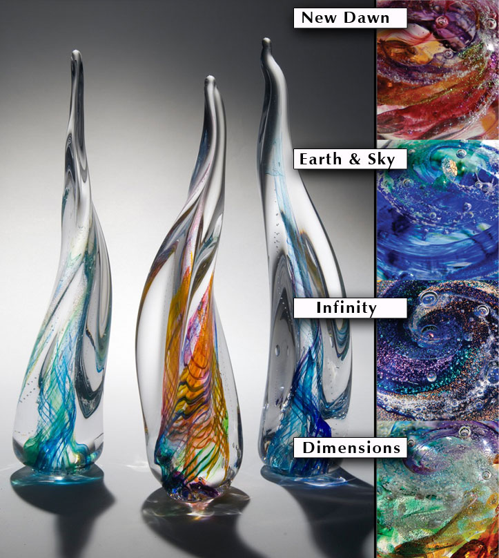 cremation ashes glass art