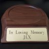 Pet Memorial Wooden Base with Nameplate