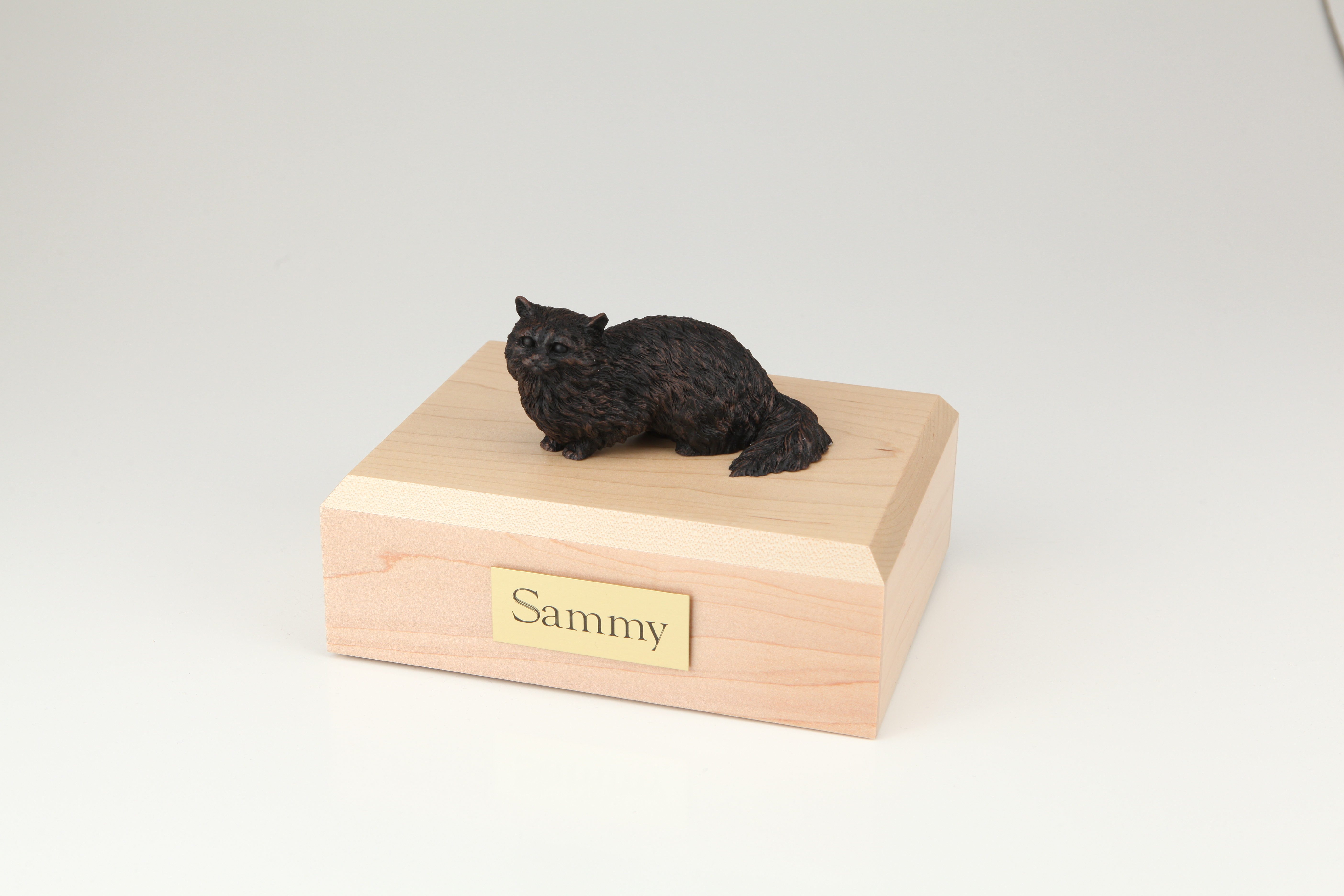 Cat Cremation Urns Figurine, Laser Engraved Photo Agape Pet Services