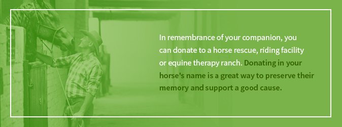 horse memorial donations